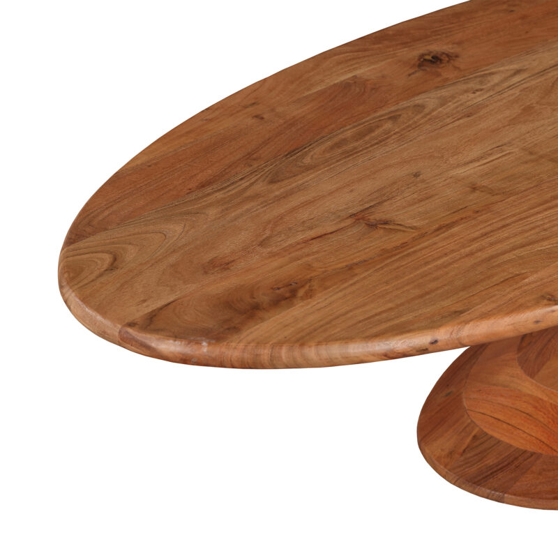 PTMD Nemo natural acacia wooden dining table oval 220cm - Afbeelding 2