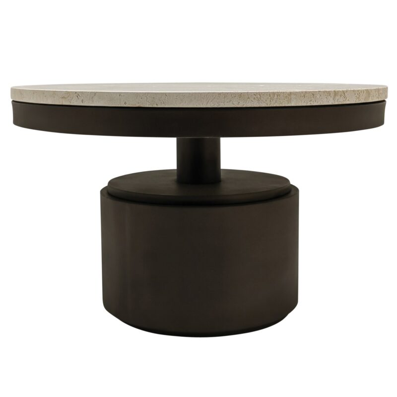 PTMD Bregt coffeetable beige rond 60 cm - Afbeelding 4