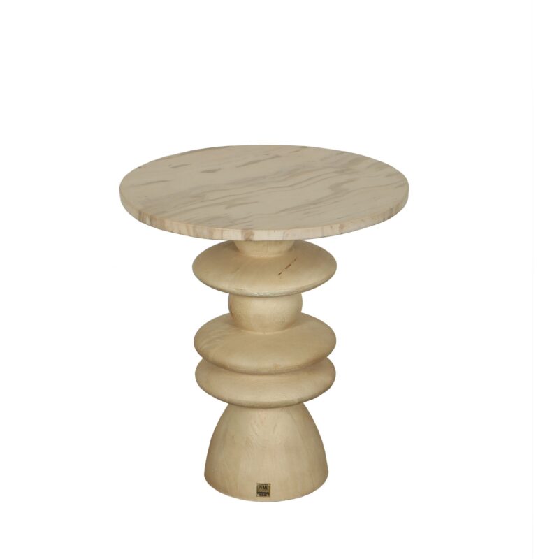 PTMD Callain Natural mango tafel rond 45 cm