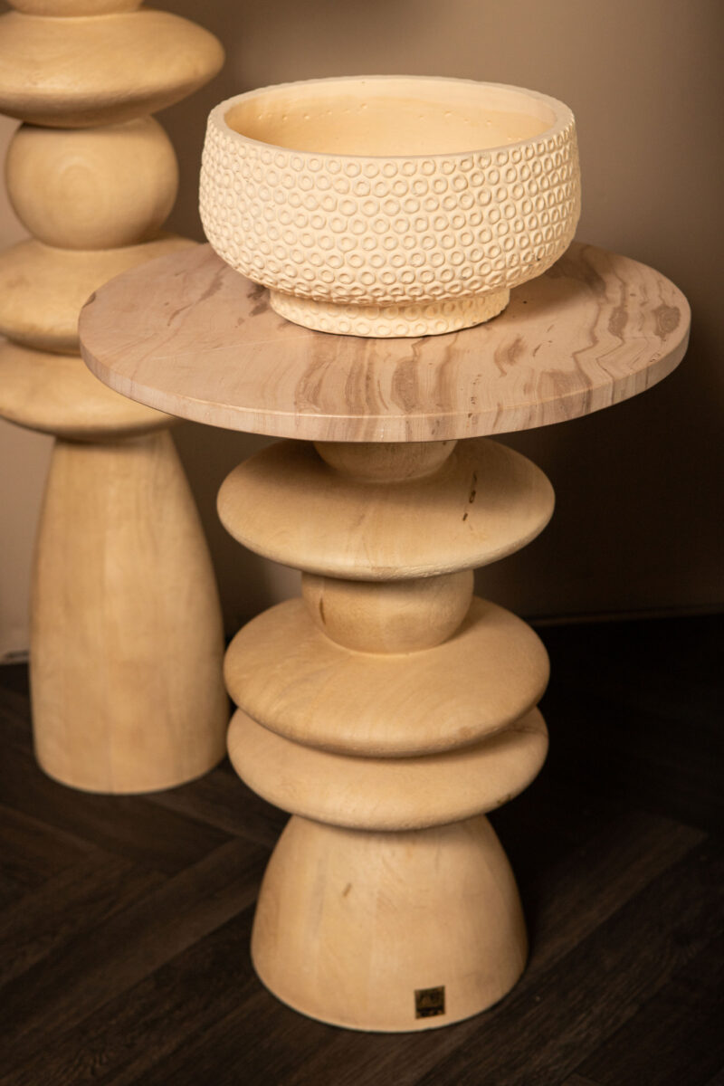 PTMD Callain Natural tafel rond 90 cm - Afbeelding 5