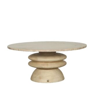 PTMD Callain Natural tafel rond 90 cm
