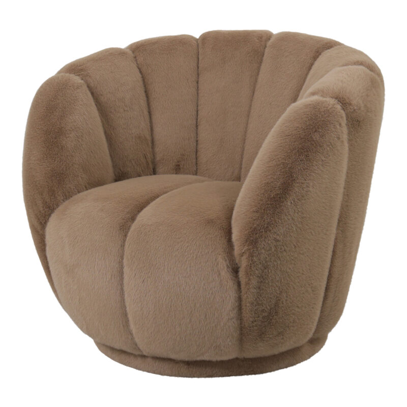 PTMD Furia Mocca fauteuil fur - Afbeelding 5