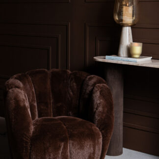PTMD Furia Darkbrown fauteuil fur
