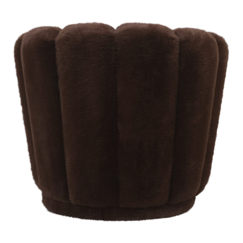 PTMD Furia Darkbrown fauteuil fur - Afbeelding 5