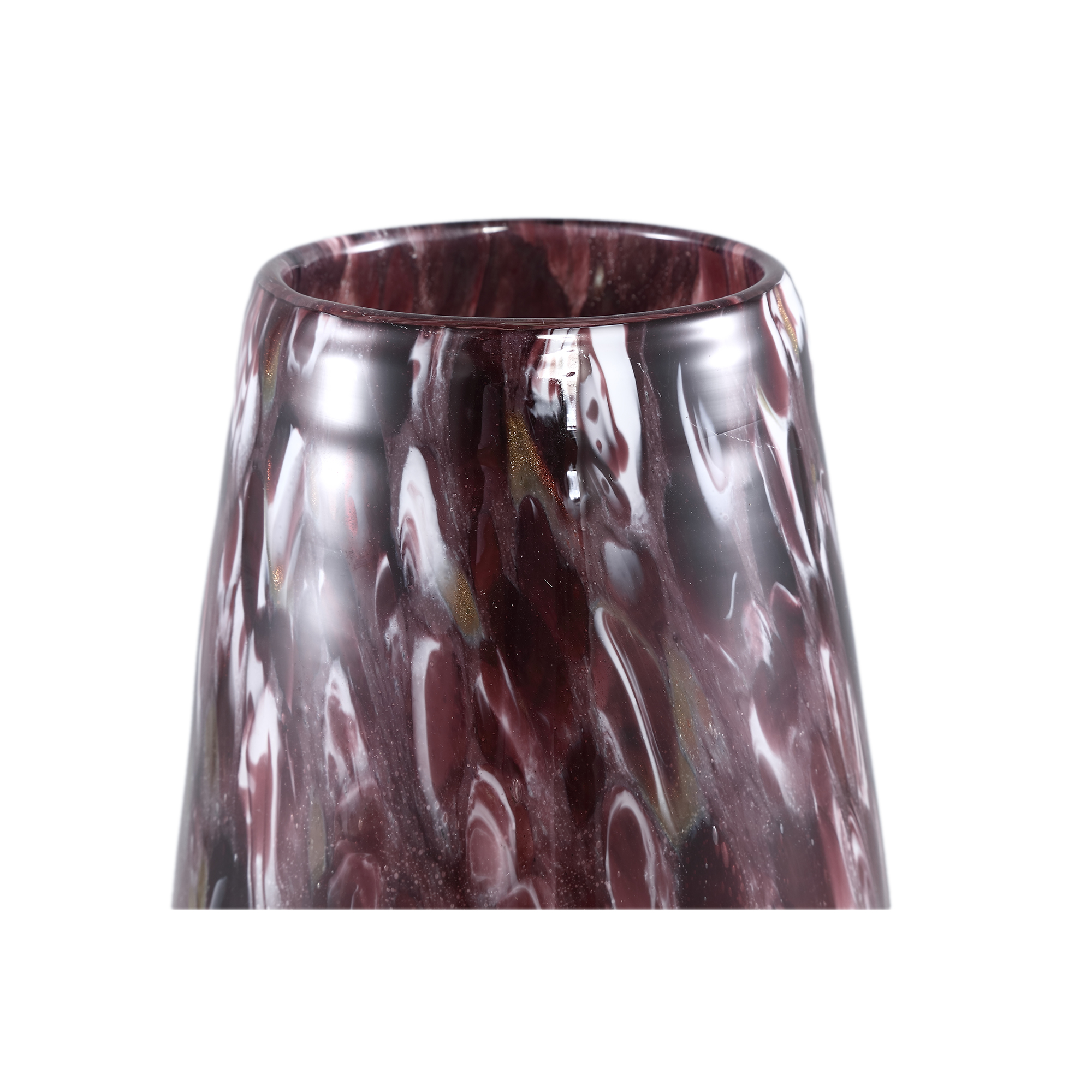 Gindora Purple glass vaas 18,5x18,5x42 cm - Afbeelding 2