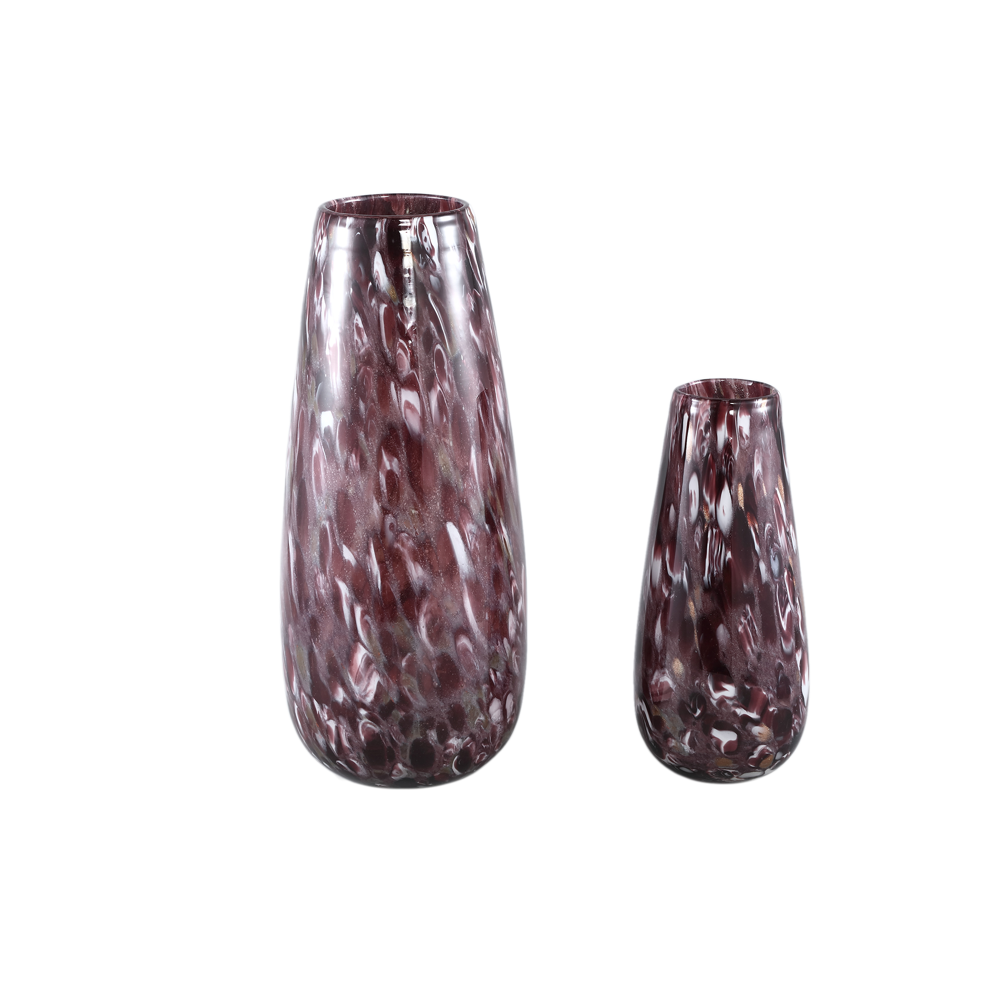 Gindora Purple glass vaas 18,5x18,5x42 cm - Afbeelding 3