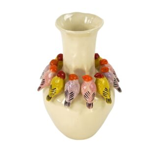 Vaas met vogels 28x28x41.5 cm