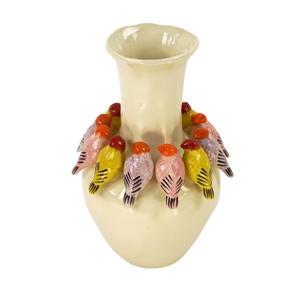 Vaas met vogels 28x28x41.5 cm
