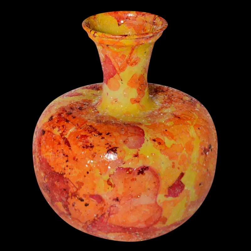 Vaas mosaic geel rood 29x29x34 cm