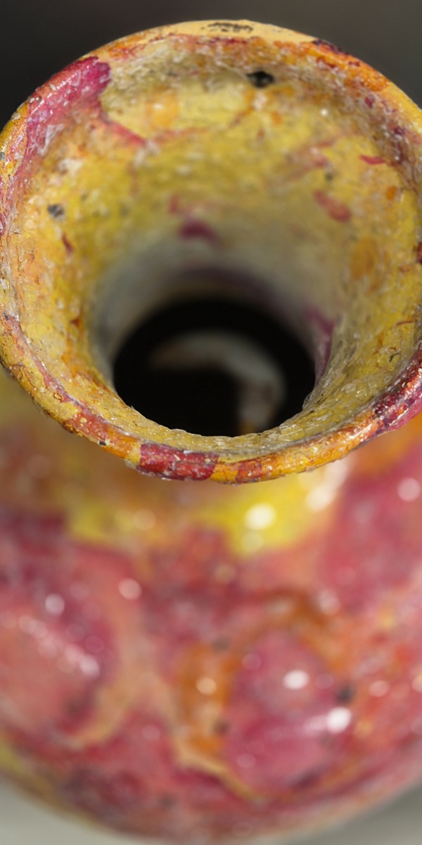 Vaas mosaic geel rood 29x29x34 cm - Afbeelding 2