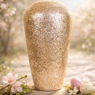 Vaas Champagne goud mosaic 32x32x49cm