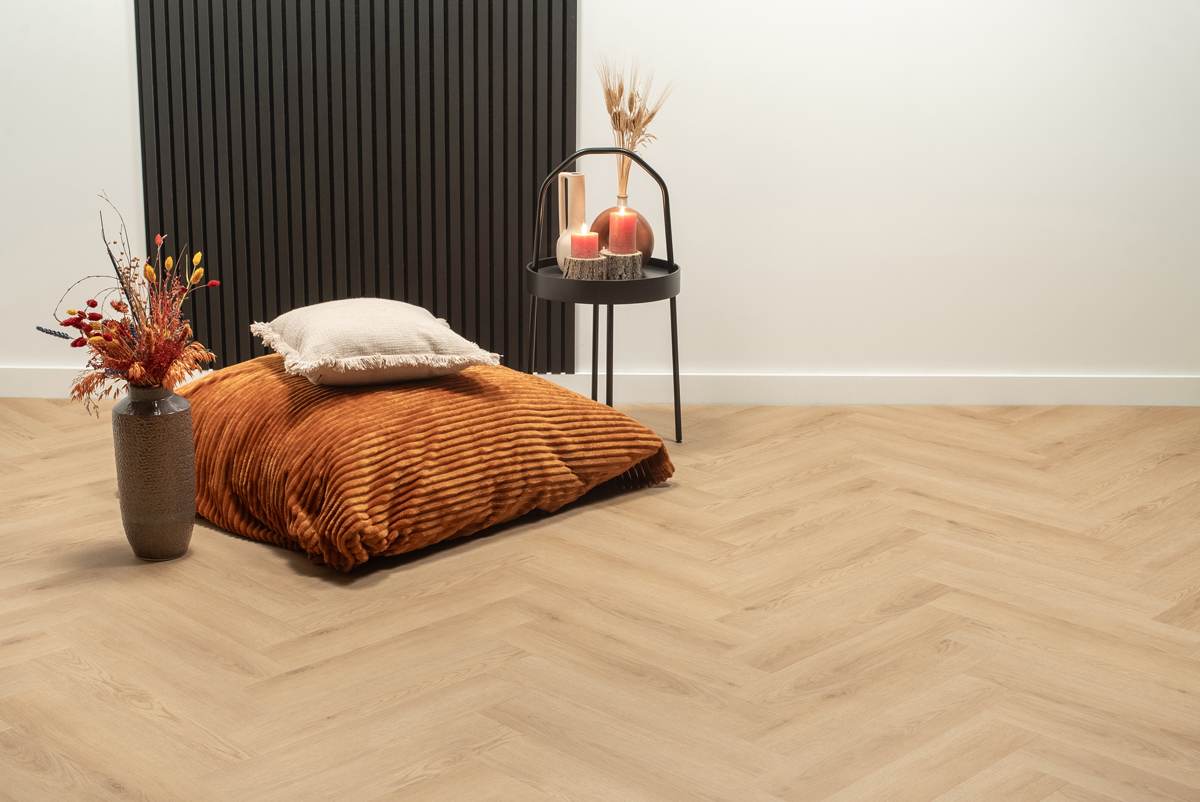 Floer Click PVC visgraat Natuur eiken (megamat)