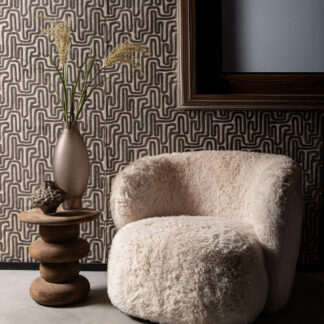 PTMD Aphrodite Beige fauteuil fur