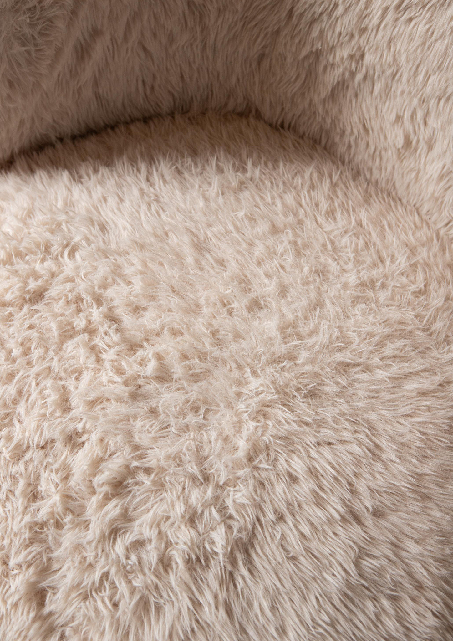 PTMD Aphrodite Beige fauteuil fur - Afbeelding 7