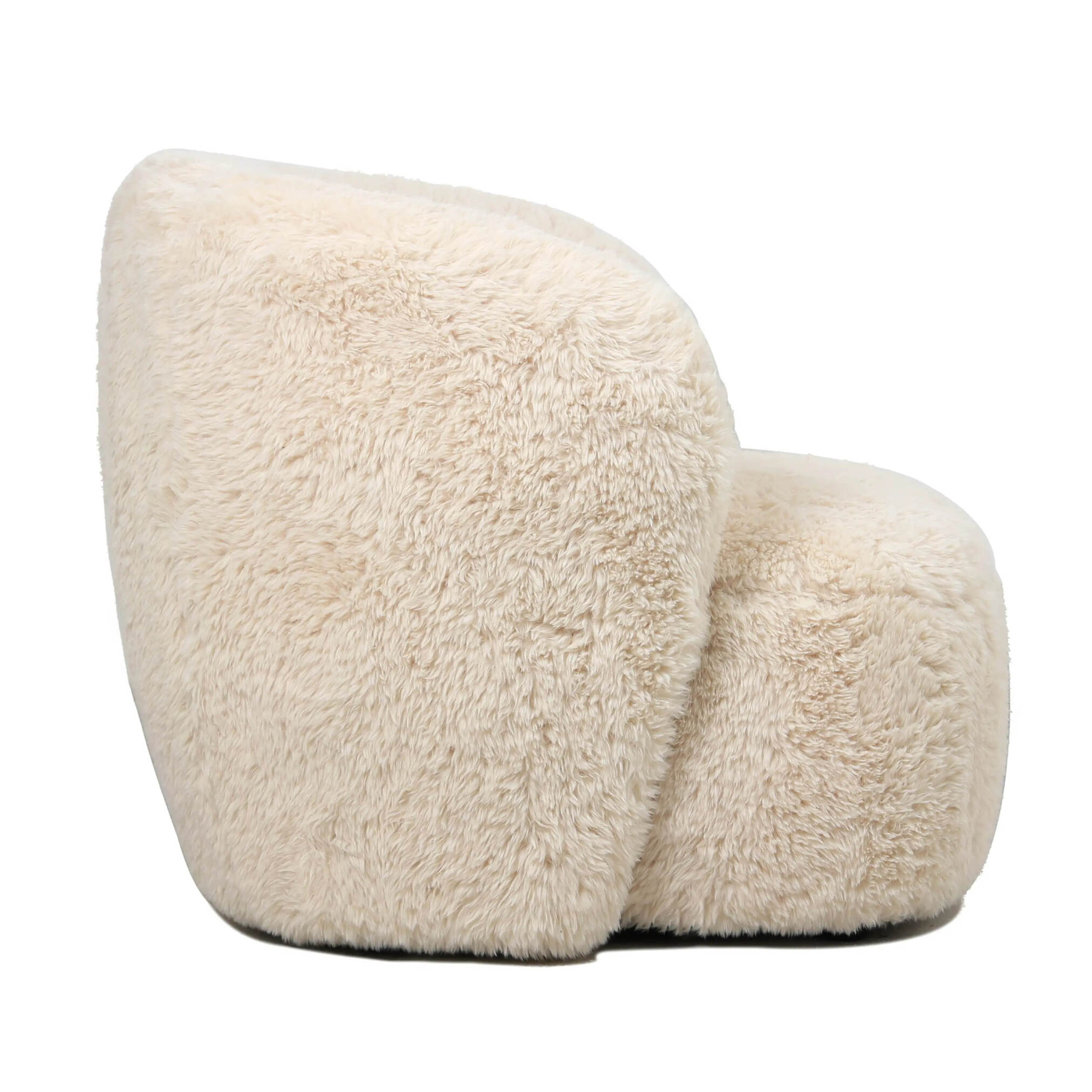 PTMD Aphrodite Beige fauteuil fur - Afbeelding 4