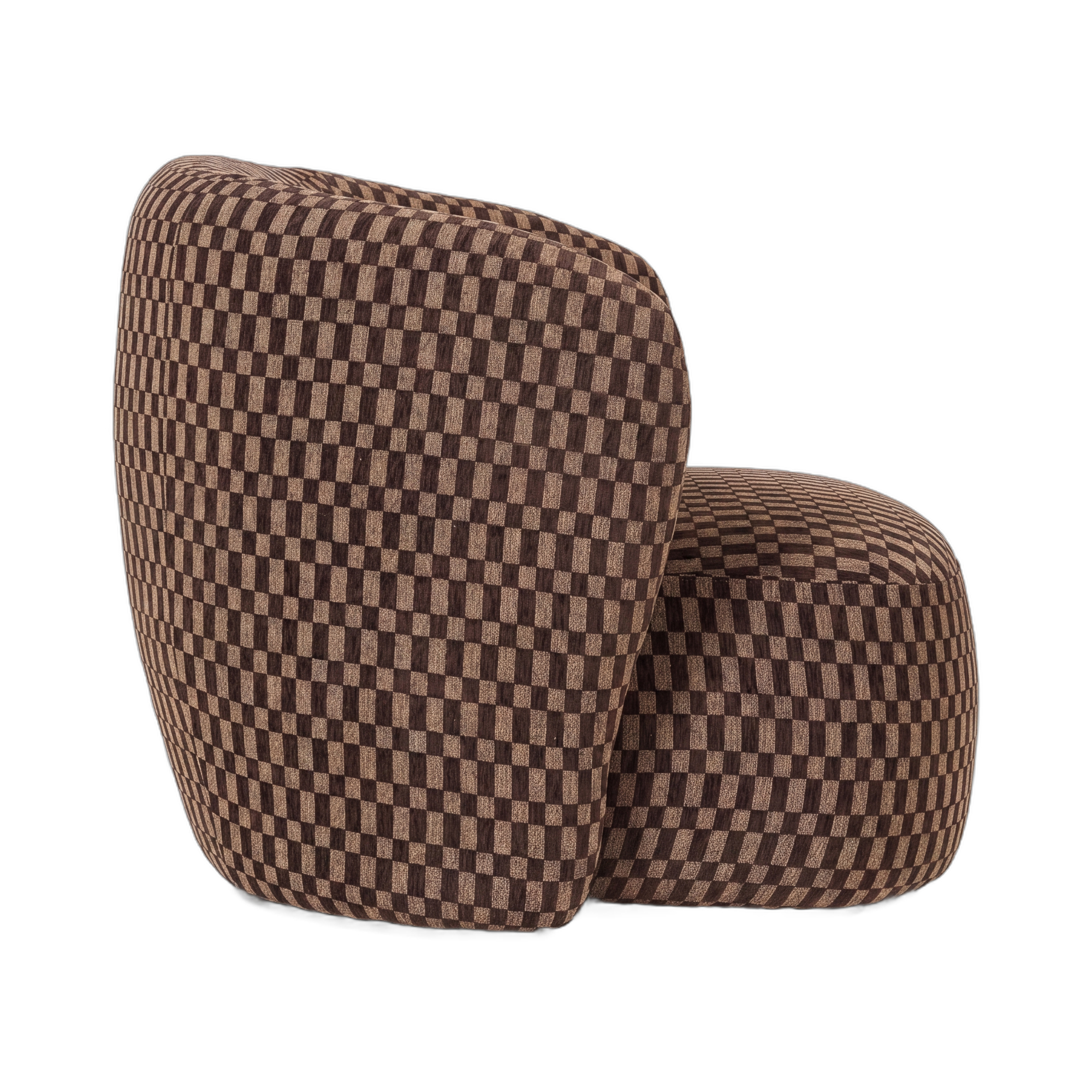 PTMD Aphrodite Dark Brown fauteuil blocked - Afbeelding 3