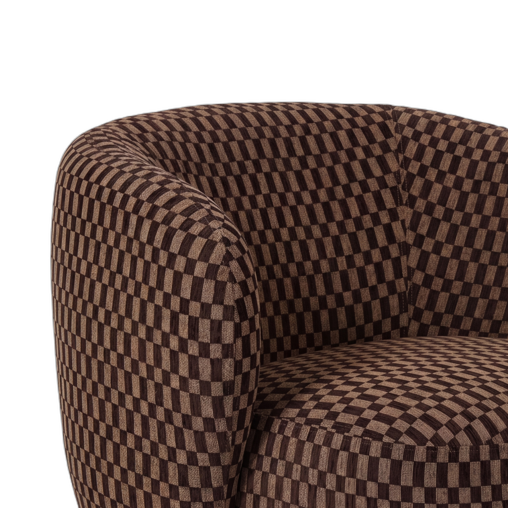PTMD Aphrodite Dark Brown fauteuil blocked - Afbeelding 2