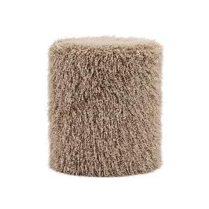 PTMD Hair Brown Fabric Poof