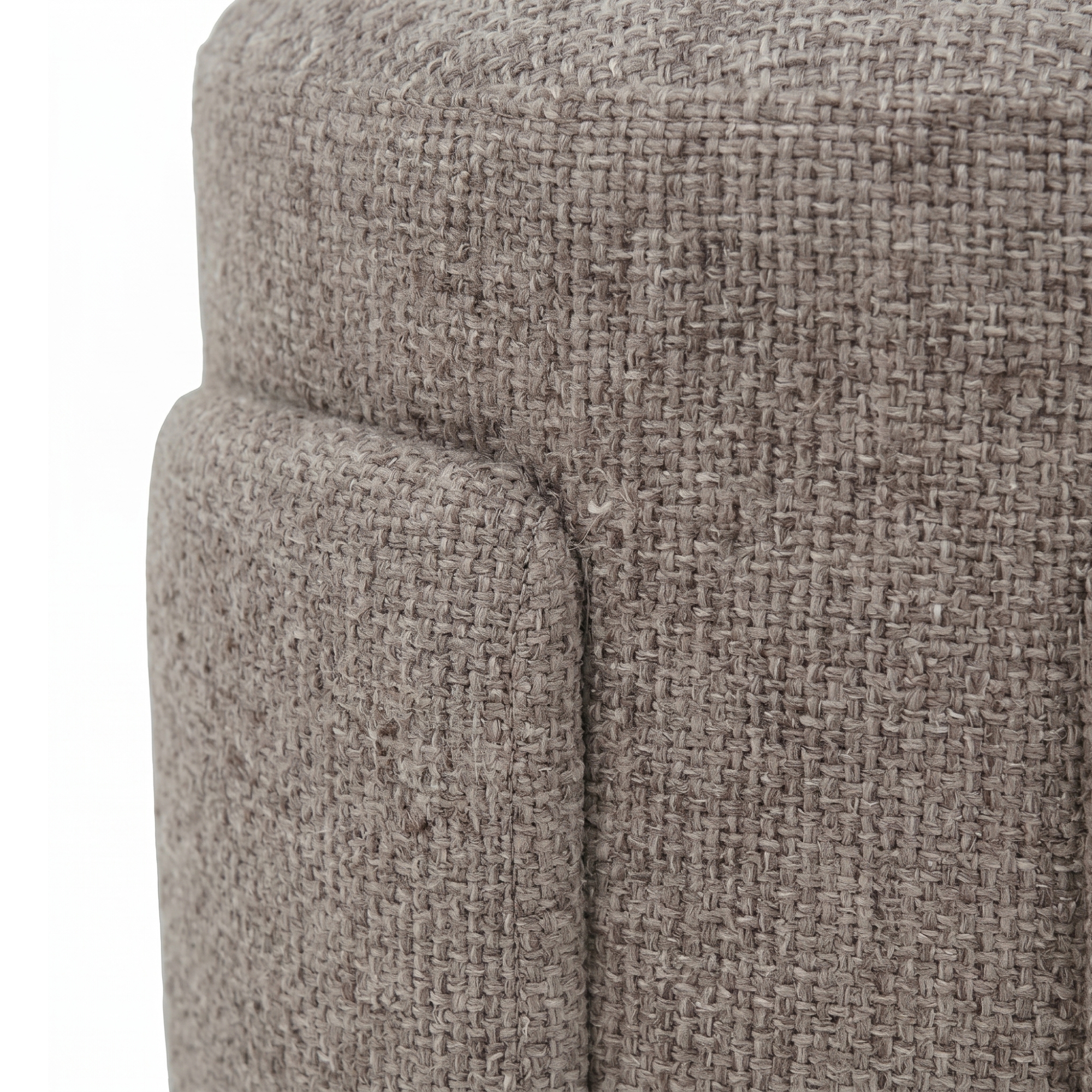 PTMD Pico Taupe round poef - Afbeelding 2