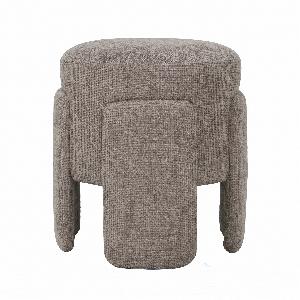 PTMD Pico Taupe round poef