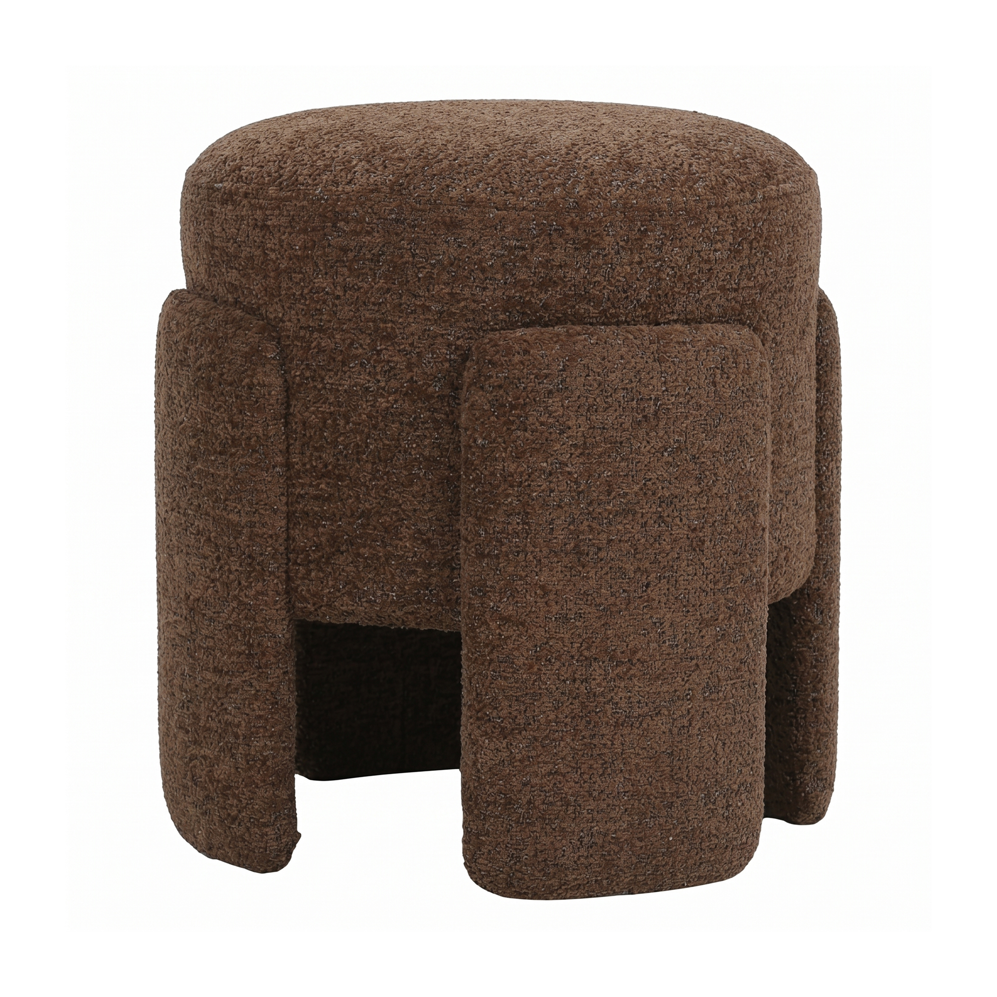 PTMD Pico Brown round poef - Afbeelding 3