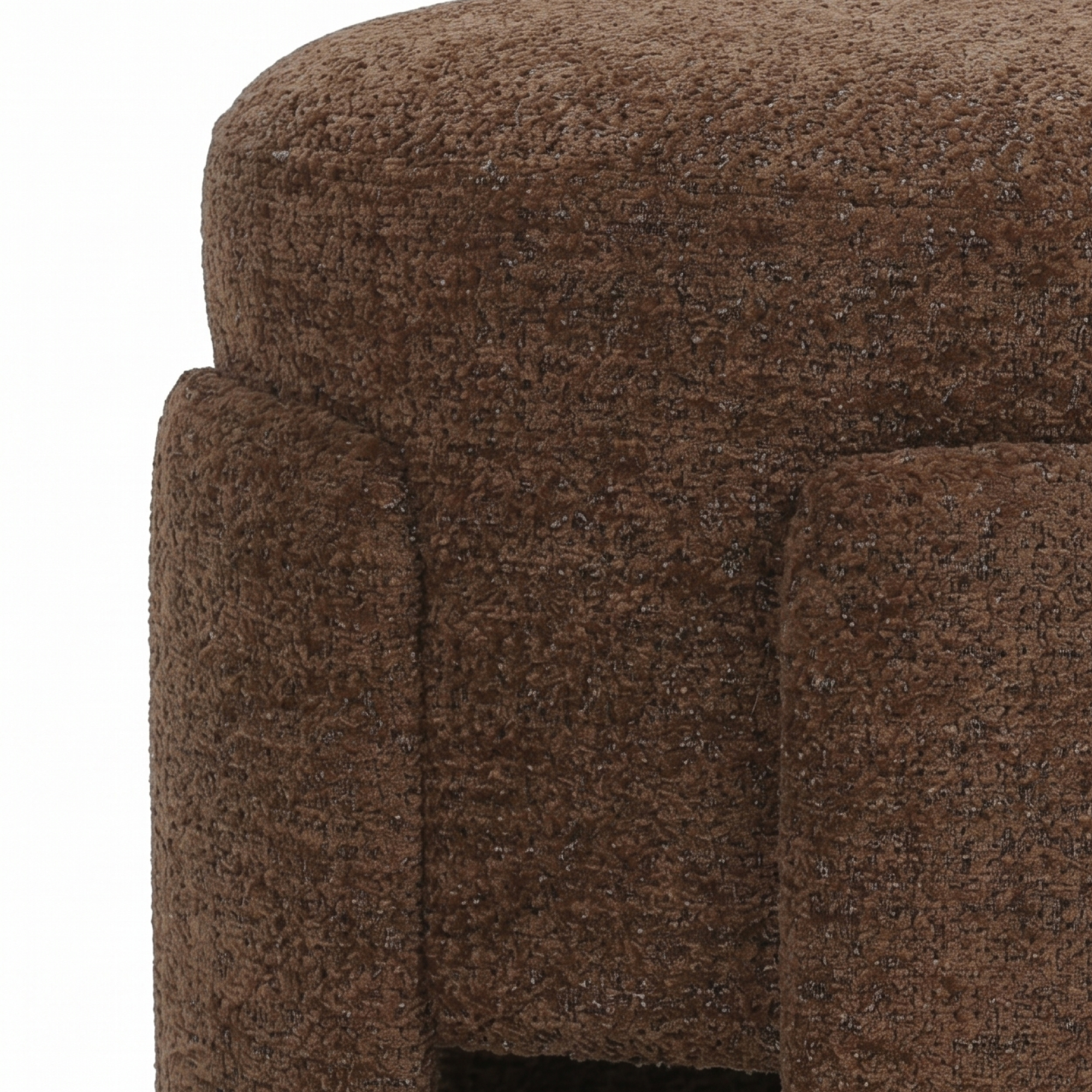 PTMD Pico Brown round poef - Afbeelding 2