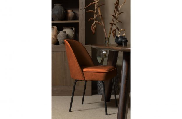 Set van 4 Vogue velvet eetkamerstoelen - showroommodellen